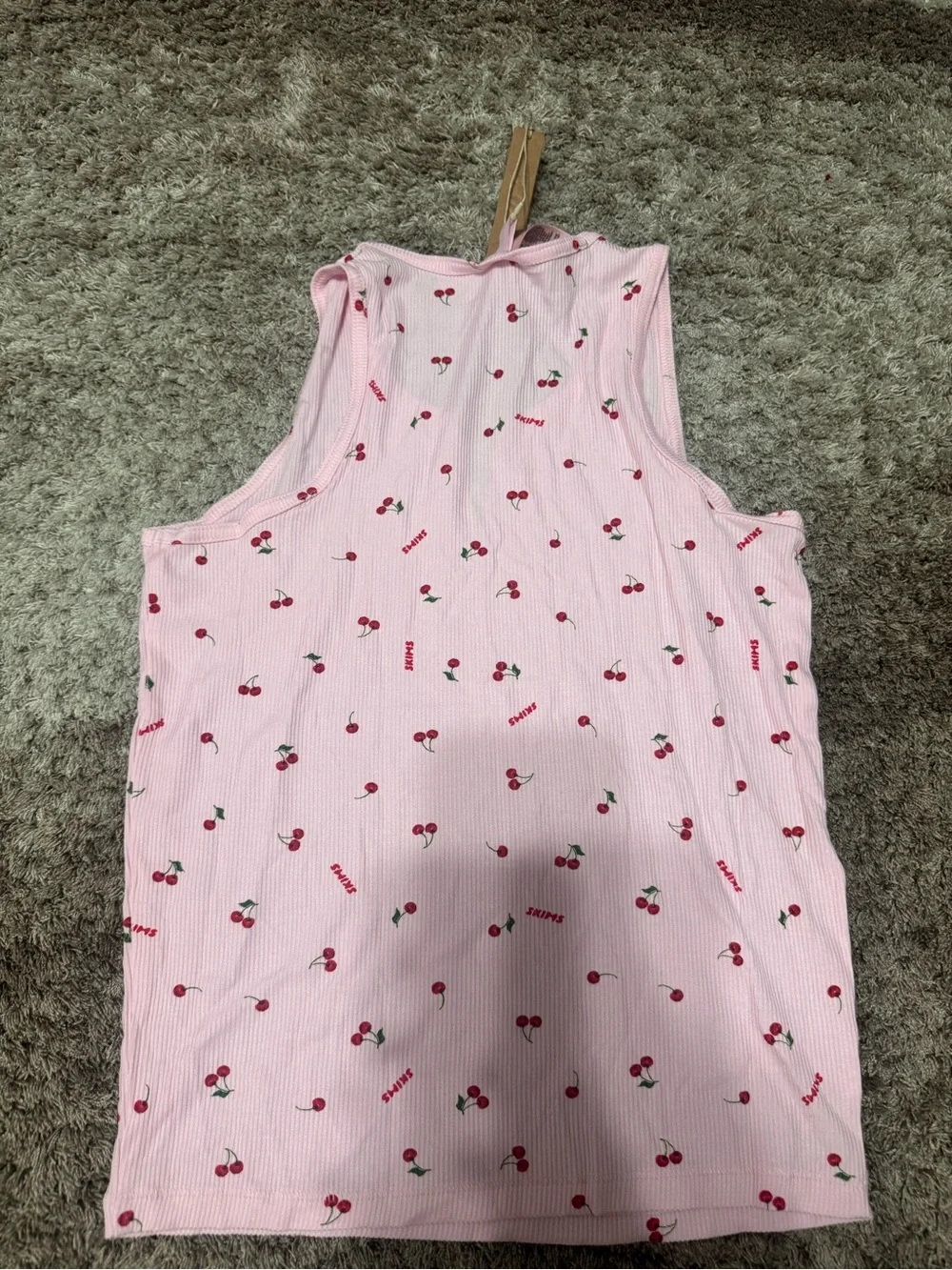 SKIMS Soft Lounge Tank in Cherry Print - Picture 3 of 3